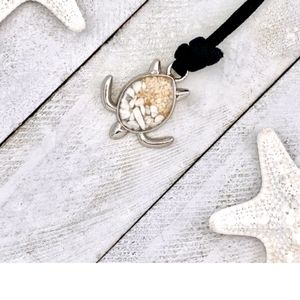 Black Rope White Turquoise Sand Sea Turtle Bracele